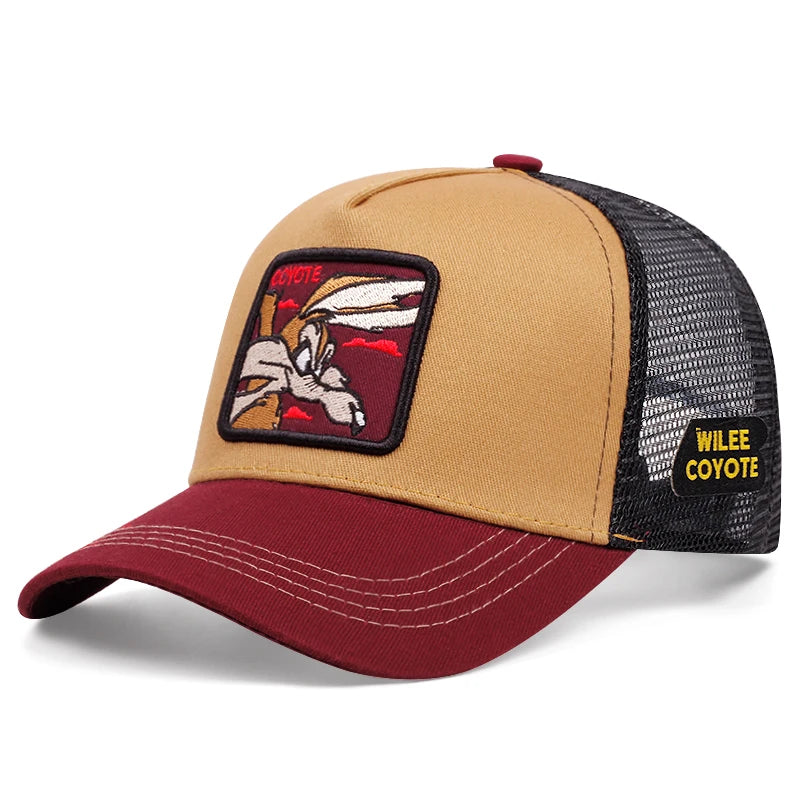 Casquette de camionneur américaine, casquette d'opérabilité de dessin animé.