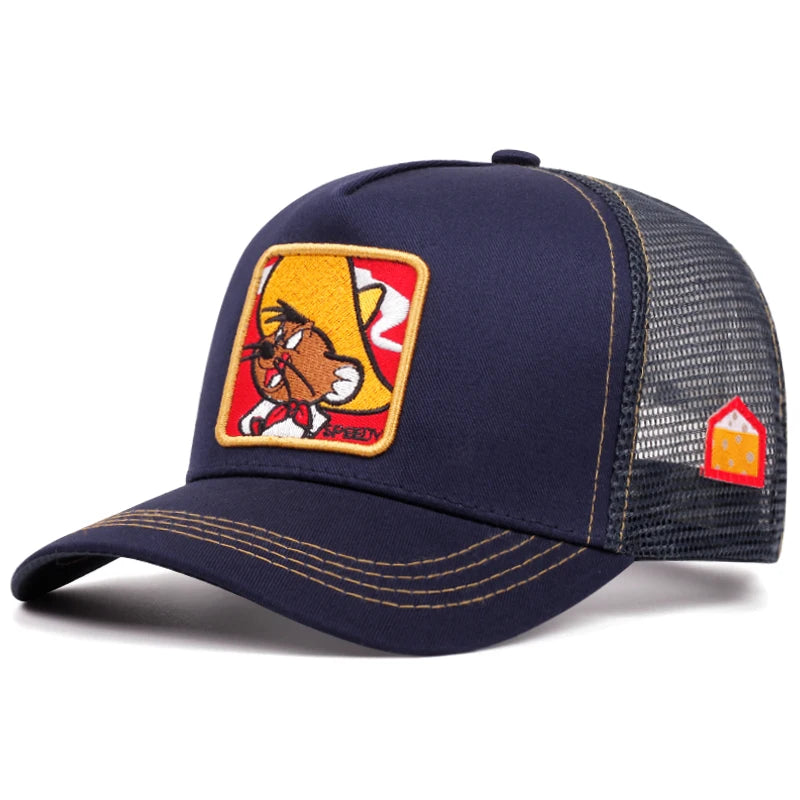 Casquette de camionneur américaine, casquette d'opérabilité de dessin animé.