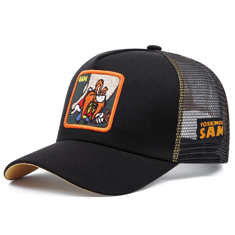 Casquette de camionneur américaine, casquette d'opérabilité de dessin animé.