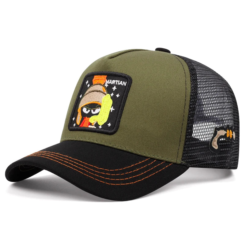 Casquette de camionneur américaine, casquette d'opérabilité de dessin animé.