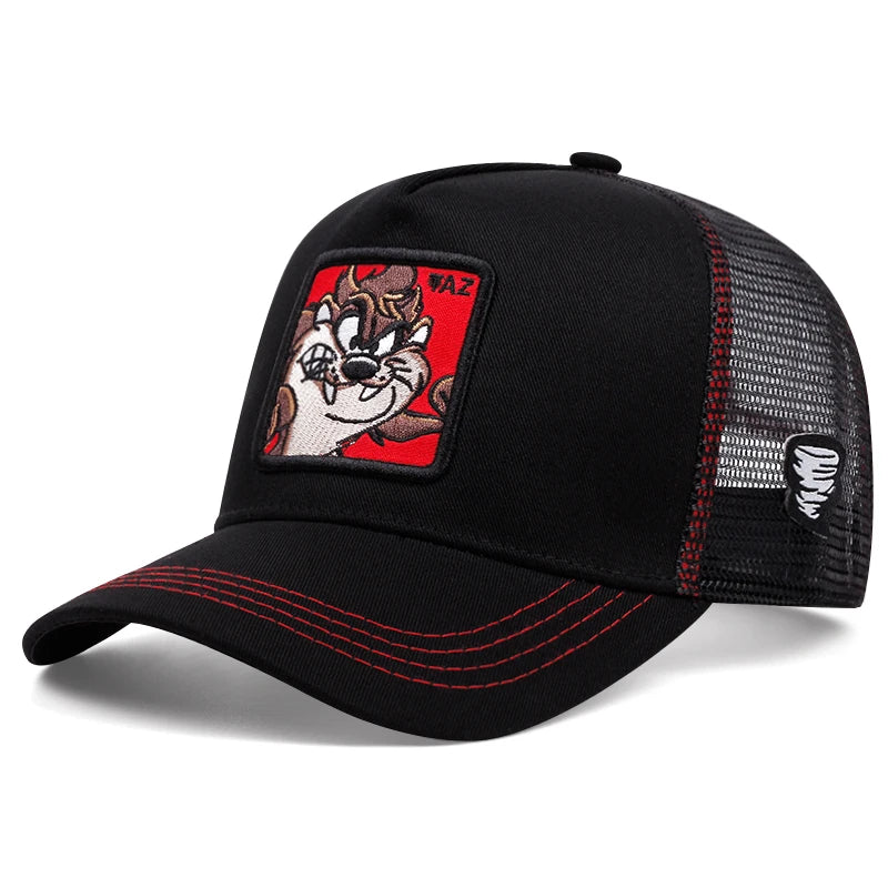 Casquette de camionneur américaine, casquette d'opérabilité de dessin animé.