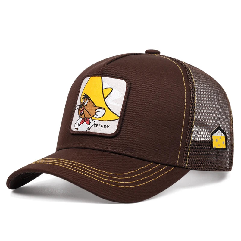 Casquette de camionneur américaine, casquette d'opérabilité de dessin animé.