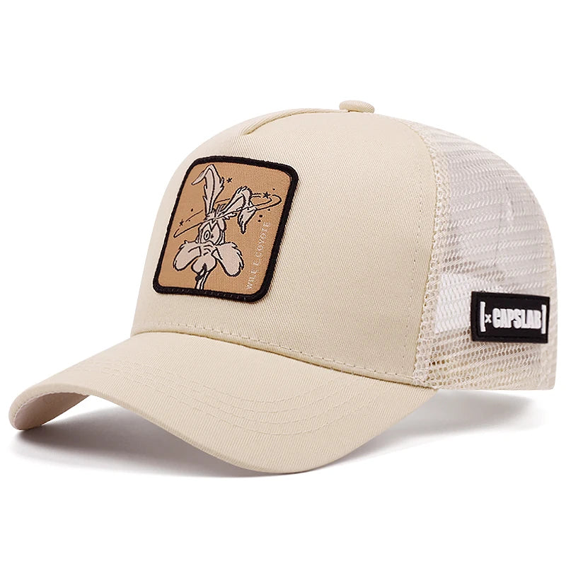 Casquette de camionneur américaine, casquette d'opérabilité de dessin animé.