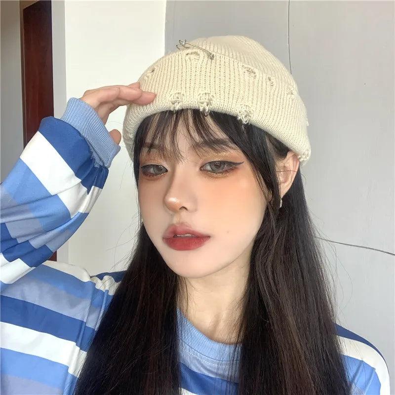Bonnet d'Hiver Harajuku Y2K Tricoté - Atlascap