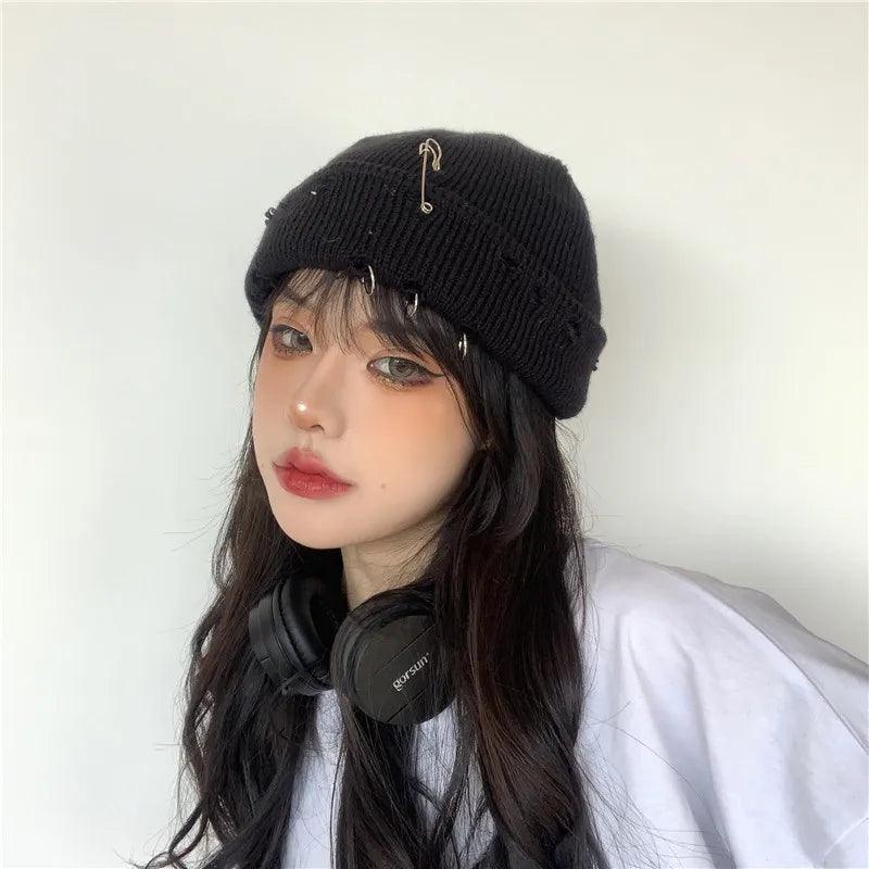 Bonnet d'Hiver Harajuku Y2K Tricoté - Atlascap