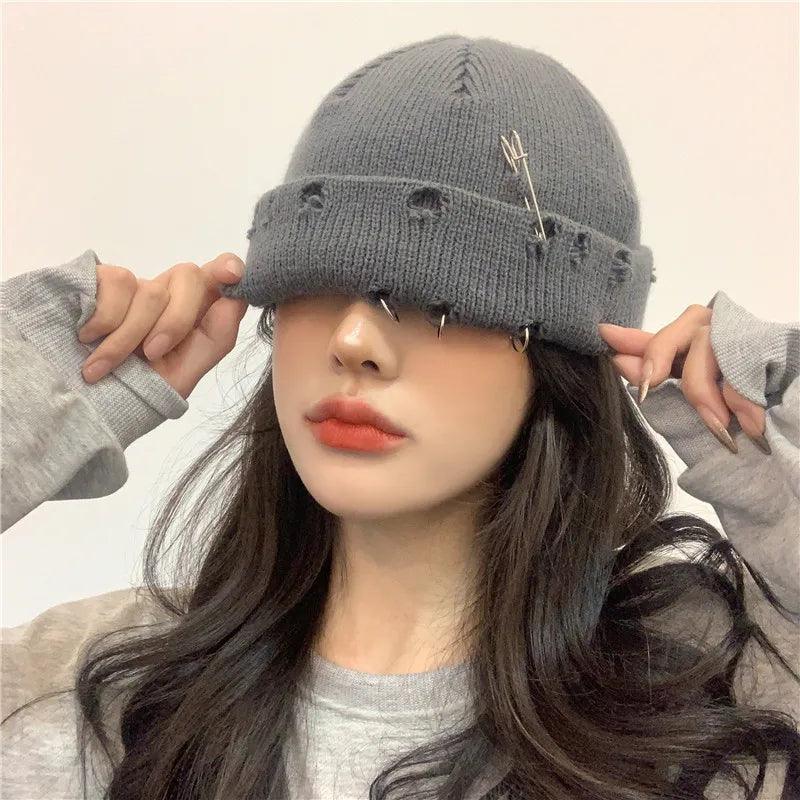 Bonnet d'Hiver Harajuku Y2K Tricoté - Atlascap